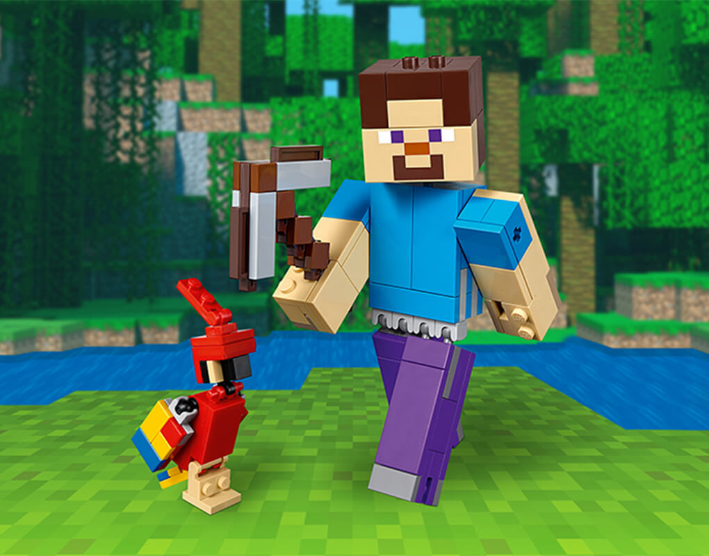 Games Board Traditional Games New Amazing Easy Build Lego Minecraft Steve Bigfig With Parrot