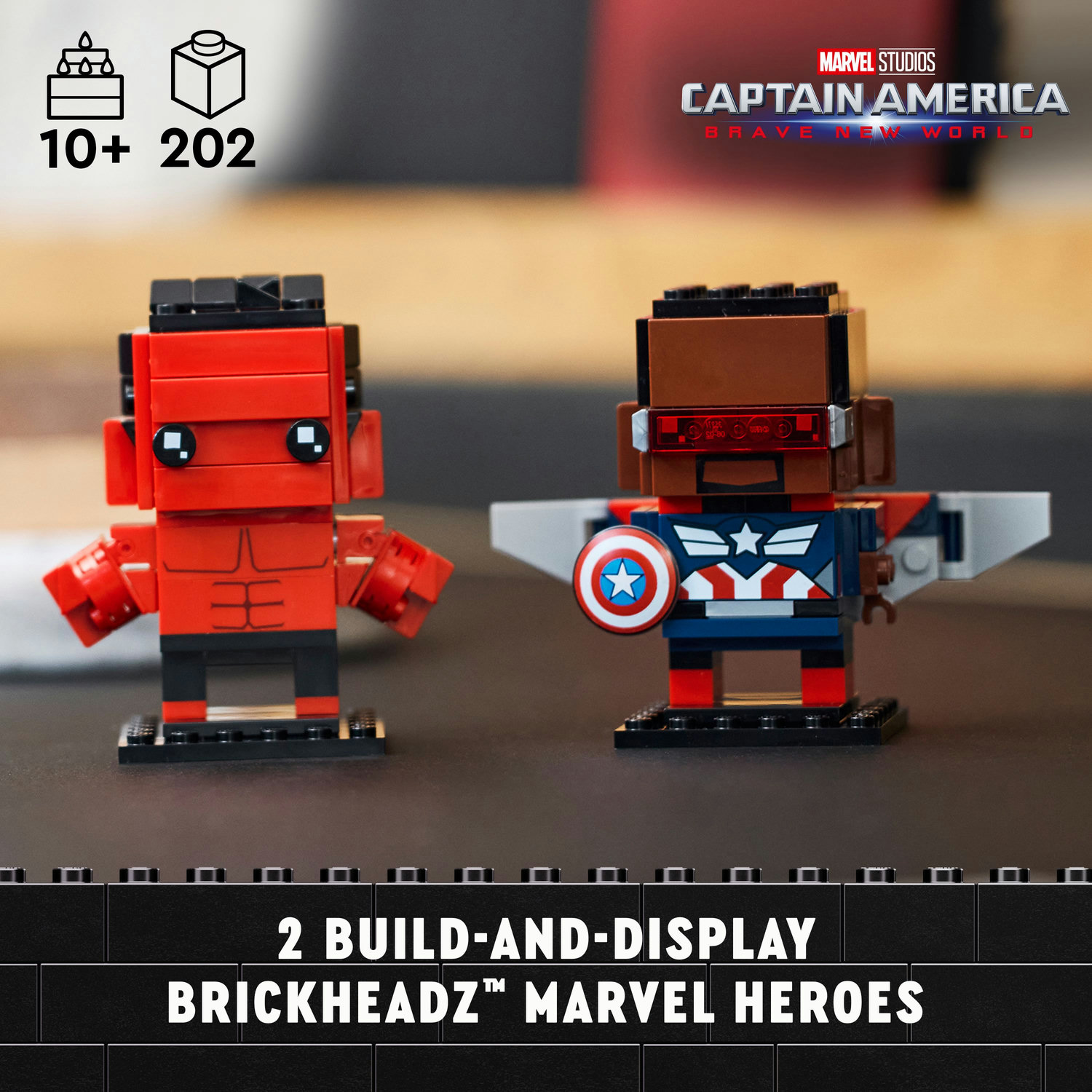 BrickMagic.Asia 40668 LEGO BrickHeadz Marvel Captain America Red Hulk Figures