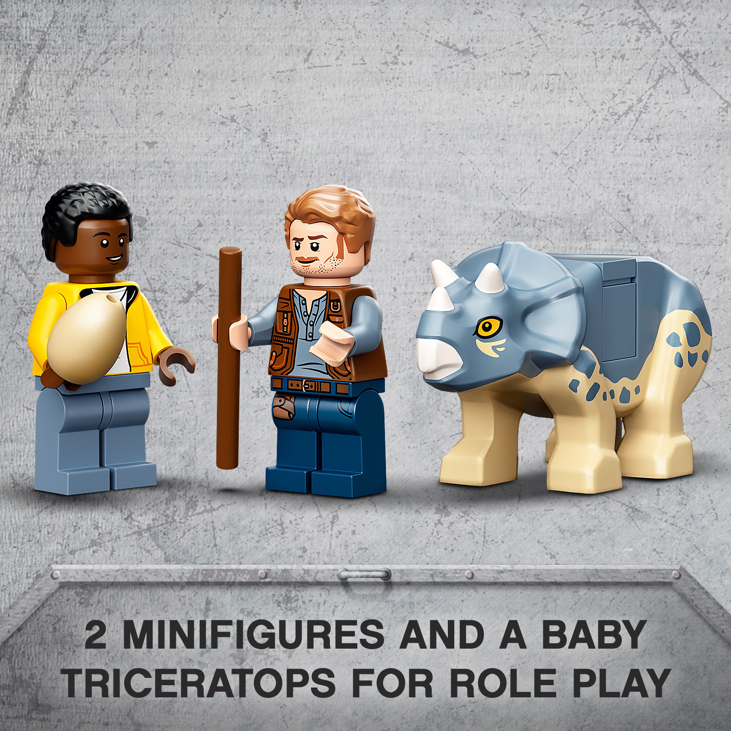 Baby Triceratops Minifigur Figur Darius Owen Dino 76940 LEGO Jurassic World 