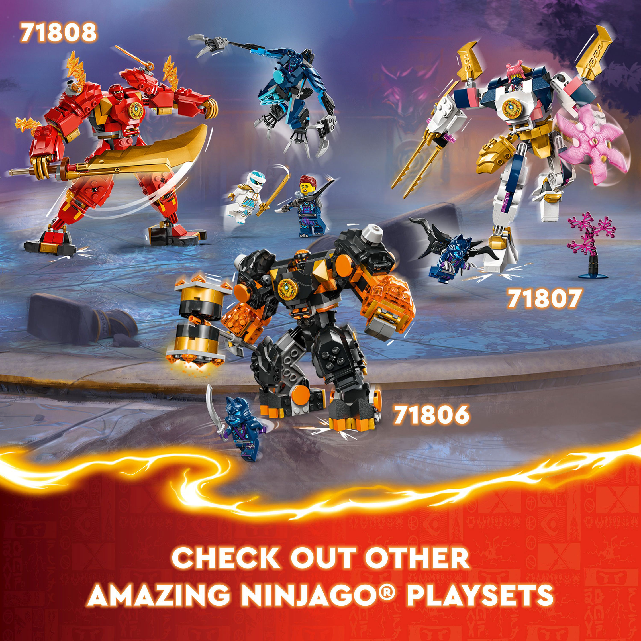 BrickMagic.Asia | 71807 LEGO® NINJAGO® Sora's Elemental Tech Mech