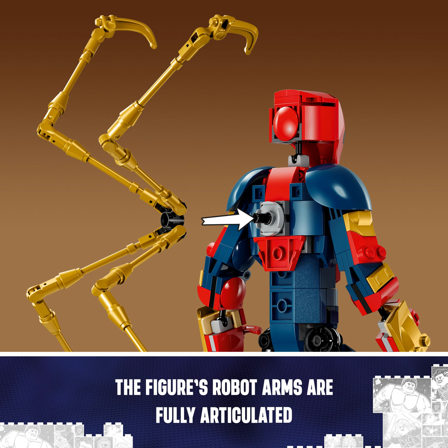 Iron spider man lego figure online