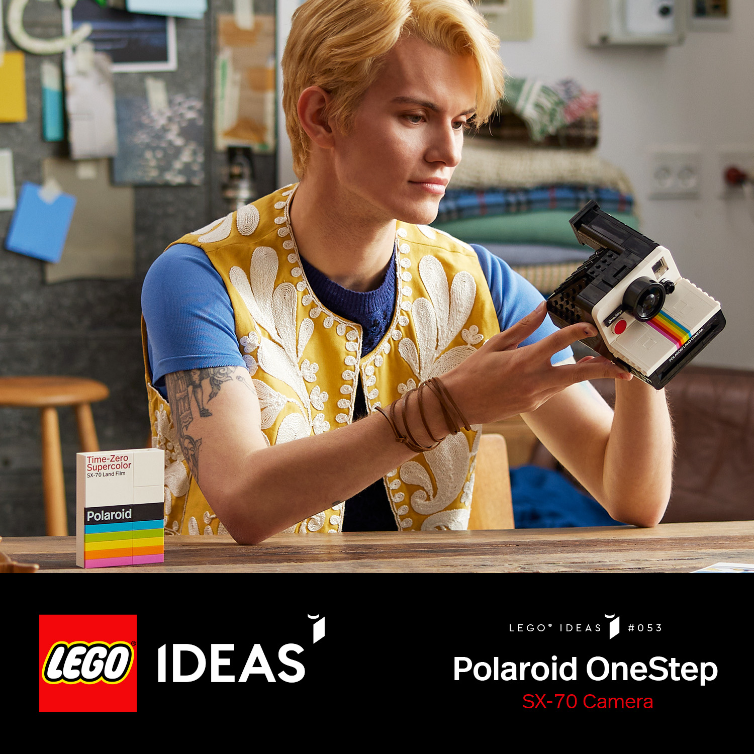 LEGO Ideas Polaroid OneStep SX-70 Camera Adults Set 21345